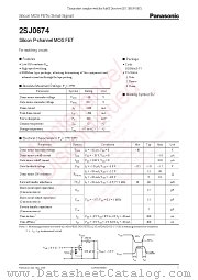 2SJ0674 datasheet pdf Panasonic