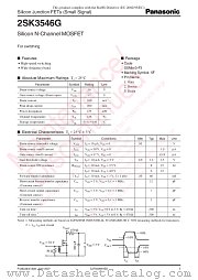 2SK3546G datasheet pdf Panasonic