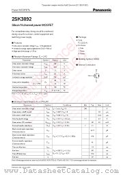 2SK3892 datasheet pdf Panasonic