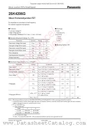 2SK4206G datasheet pdf Panasonic