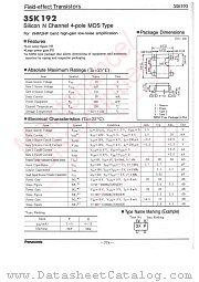 3SK0192 datasheet pdf Panasonic