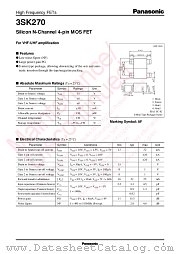 3SK0270 datasheet pdf Panasonic