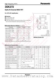 3SK0272 datasheet pdf Panasonic