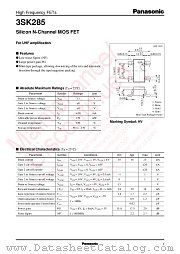 3SK0285 datasheet pdf Panasonic