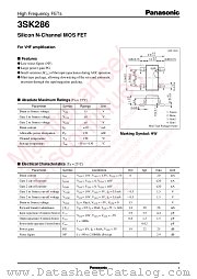 3SK0286 datasheet pdf Panasonic