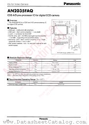 AN2035FAQ datasheet pdf Panasonic