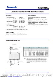 AN26011A datasheet pdf Panasonic