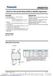 AN26072A datasheet pdf Panasonic