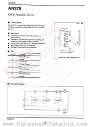 AN278 datasheet pdf Panasonic