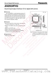 AN2904FHQ datasheet pdf Panasonic