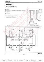 AN3122 datasheet pdf Panasonic