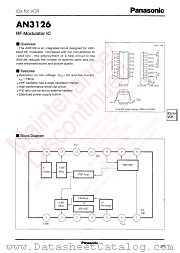AN3126 datasheet pdf Panasonic