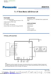 AN32151A datasheet pdf Panasonic