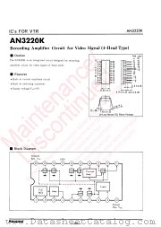 AN3220K datasheet pdf Panasonic