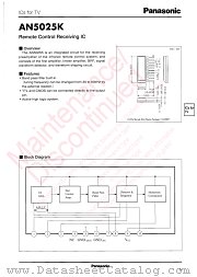 AN5025K datasheet pdf Panasonic