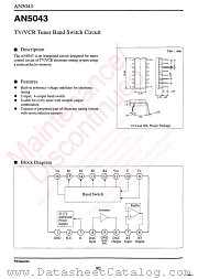 AN5043 datasheet pdf Panasonic