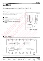 AN5650 datasheet pdf Panasonic