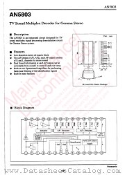 AN5803 datasheet pdf Panasonic