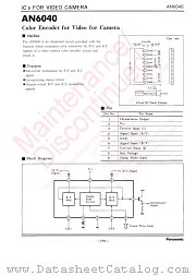 AN6040 datasheet pdf Panasonic