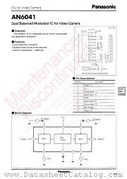 AN6041 datasheet pdf Panasonic