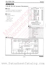 AN6354 datasheet pdf Panasonic