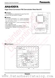 AN6400FA datasheet pdf Panasonic