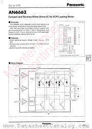 AN6662 datasheet pdf Panasonic