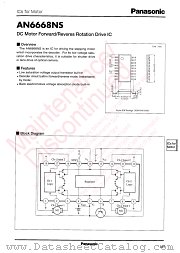 AN6668NS datasheet pdf Panasonic
