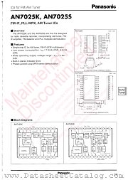 AN7025S datasheet pdf Panasonic