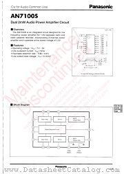 AN7100S datasheet pdf Panasonic