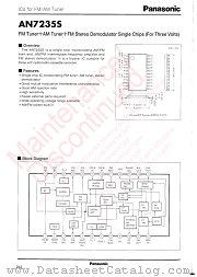 AN7235S datasheet pdf Panasonic