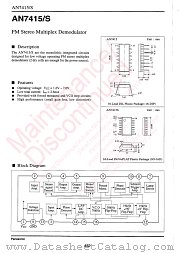 AN7415S datasheet pdf Panasonic