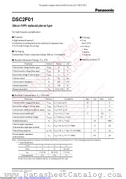 DSC2F01 datasheet pdf Panasonic
