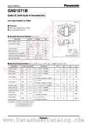 GN01071B datasheet pdf Panasonic