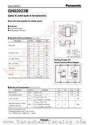 GN02023B datasheet pdf Panasonic