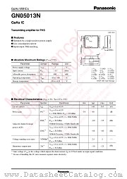 GN05013N datasheet pdf Panasonic