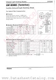LN183HK datasheet pdf Panasonic