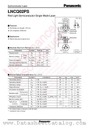 LNCQ02PS datasheet pdf Panasonic