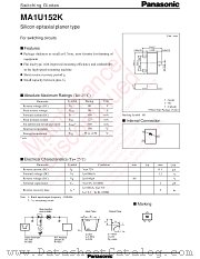 MA3T152K datasheet pdf Panasonic