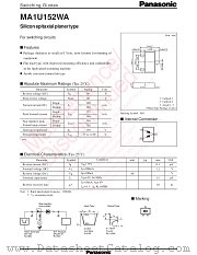 MA3T152D datasheet pdf Panasonic