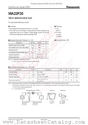 MA22F20 datasheet pdf Panasonic