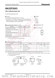 MA22F200G datasheet pdf Panasonic