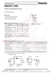 MA2S1110G datasheet pdf Panasonic