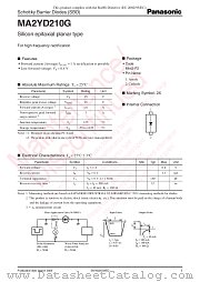 MA2YD210G datasheet pdf Panasonic