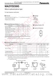 MA2YD230G datasheet pdf Panasonic