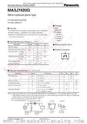 MA3J7420G datasheet pdf Panasonic