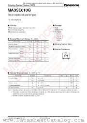 MA3SE010G datasheet pdf Panasonic