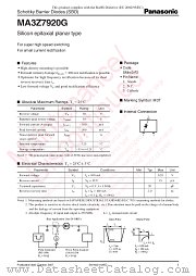 MA3Z7920G datasheet pdf Panasonic