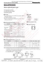 MA4ZD030G datasheet pdf Panasonic