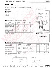 MA661 datasheet pdf Panasonic